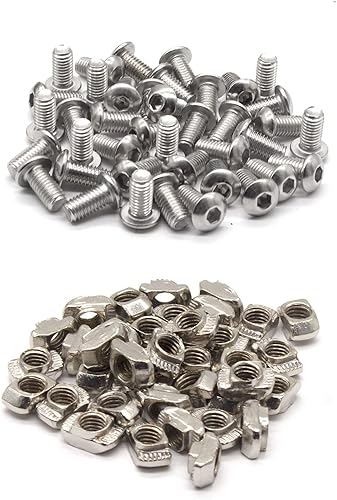 Miniatura 5 de El juego de soportes de conector de extrusión de aluminio 2020 incluye 8 placas de junta, 1 llave M3, 40 tuercas de ranura en T M5 y 40 tornillos