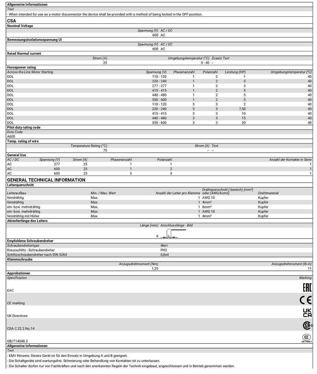 Kraus & Naimer KG20A T904 VE2 - Conmutador (4 pines, 25 A, con posición 1 0 y 2, fijación a presión)