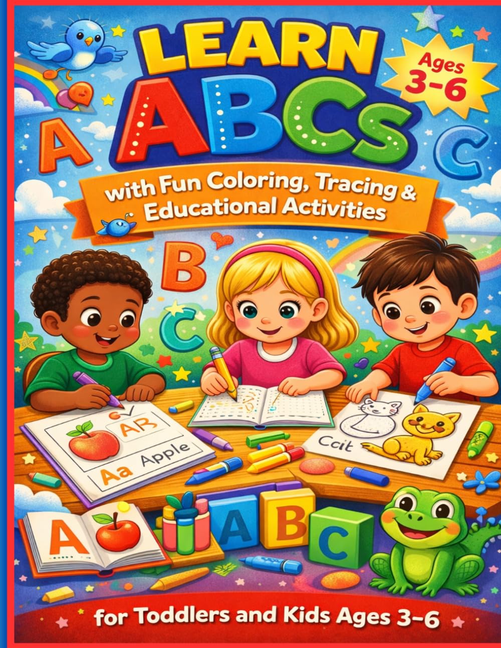 Learn ABCs for Kids: Fun Coloring, Tracing & Early Learning Activities for Ages 3–6