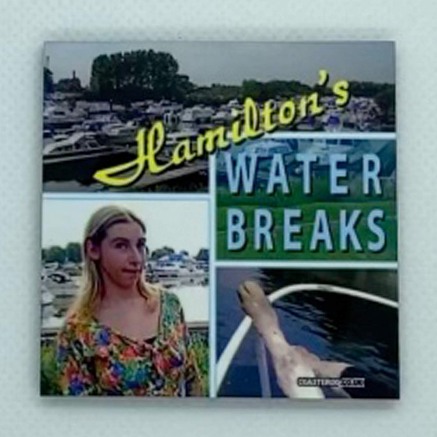 Coasteroo Hamilton’s Water Breaks - I'm Alan Partridge - Corporate Design - Fridge Magnet - Hardboard - 57Mm X 57Mm - Gloss Finish