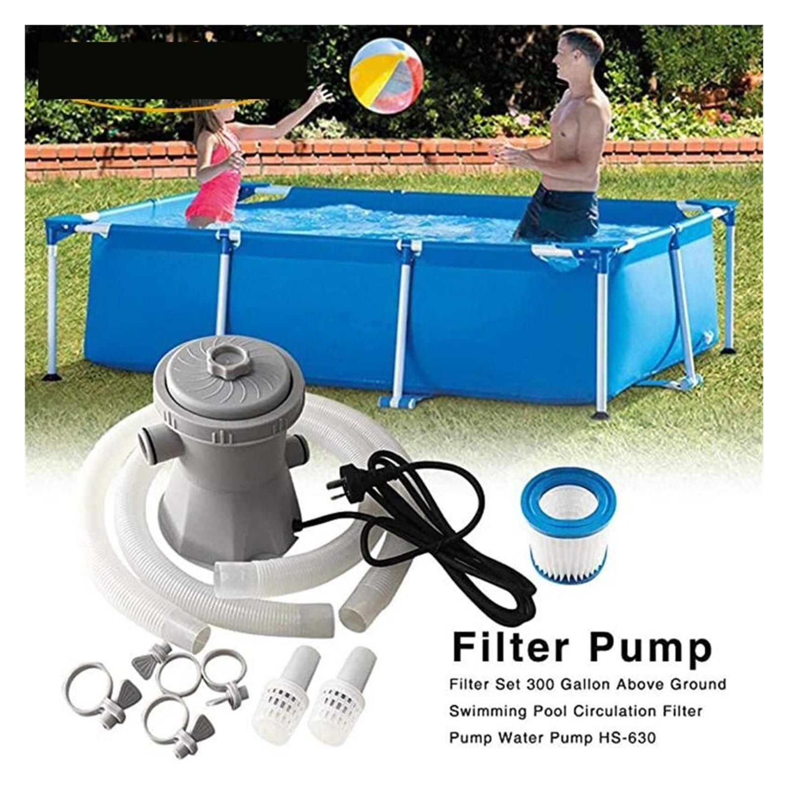 Filtros Piscina, Bomba de Filtro de Piscina eléctrica, for Piscinas sobre el Suelo, Herramienta de Limpieza, Cartucho de Filtro de Piscina for Bomba, Filtro de Piscina 220(Type)