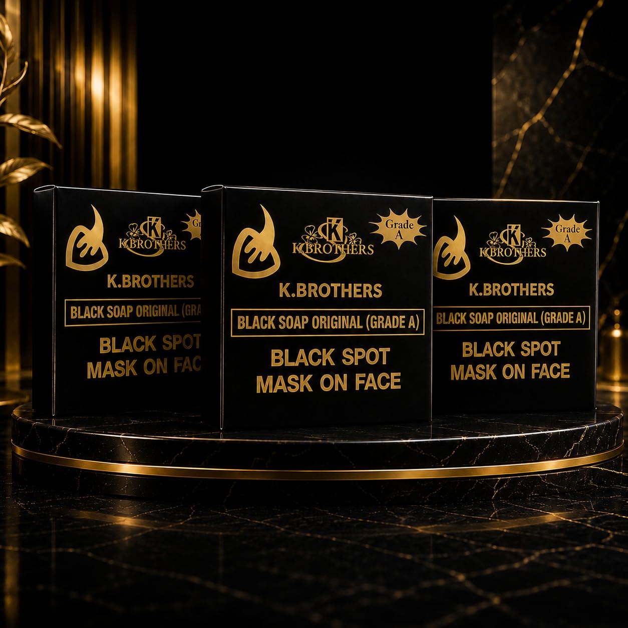 K.Brothers Black Soap Original Grade A Black Spot Mask 50g Each- Pack Of 3-image-43