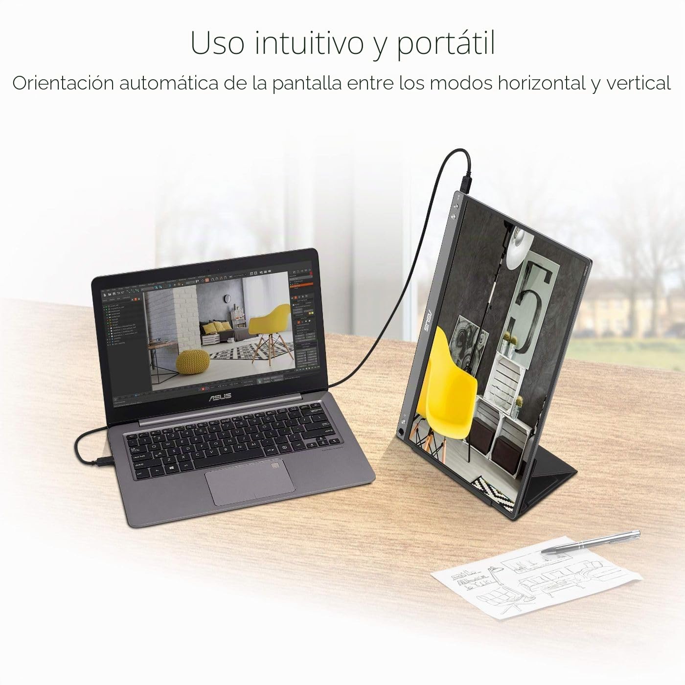 ASUS mb16ace Monitor 15.6" HD USB-c portátil