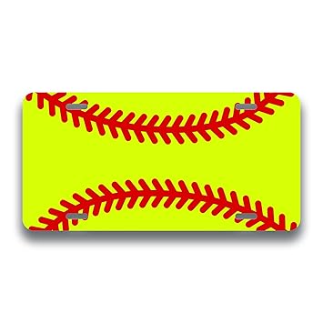 Softball Printed Vanity Front License Plate Tag KCFP124