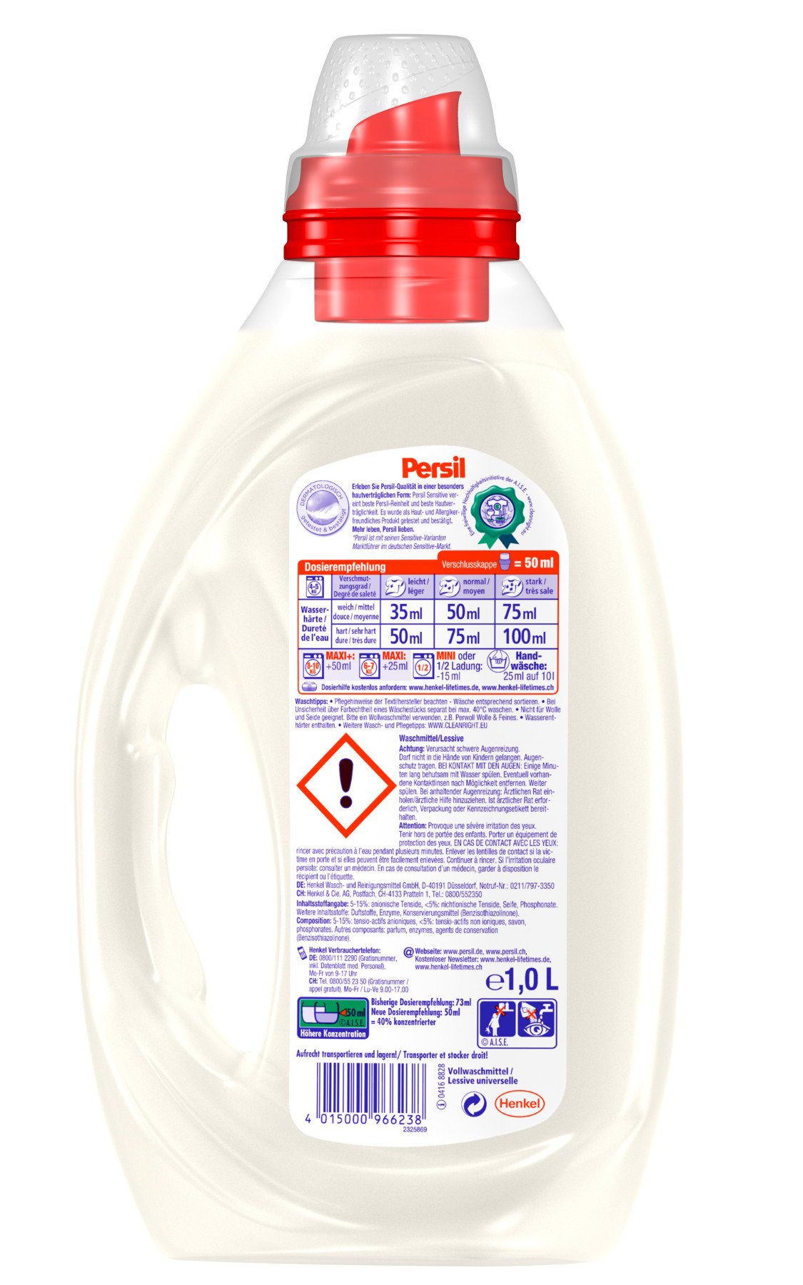 Persil Sensitive Gel, 4er Pack (4 x 20 Waschladungen)