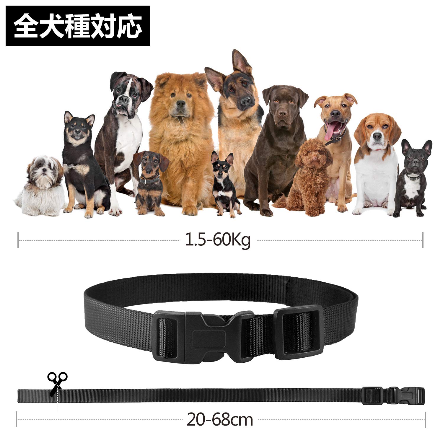 Amazon | 二匹の犬の場合無駄吠え防止首輪 充電式しつけ用首輪