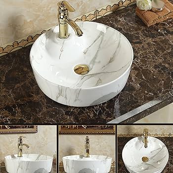 Amazon.co.jp: カウンタートップ セラミック 洗面ボウル 北欧風