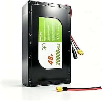 48V20Ah Universal Power Pack,48V Battery,48V/52V Battery Pack with Case,30A BMS Protection,Waterproof, Shockproof,Compatible for 200W-1200W DIY Project