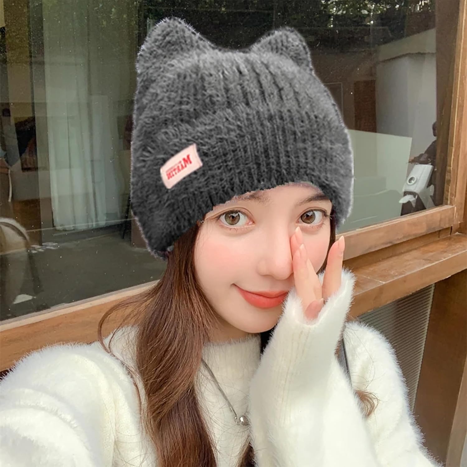 Hat for Women Winter Warm Cap Cute Ear Hat for Teens Adult Cold Weather Windproof Headdress for Outdoor Winter Activities