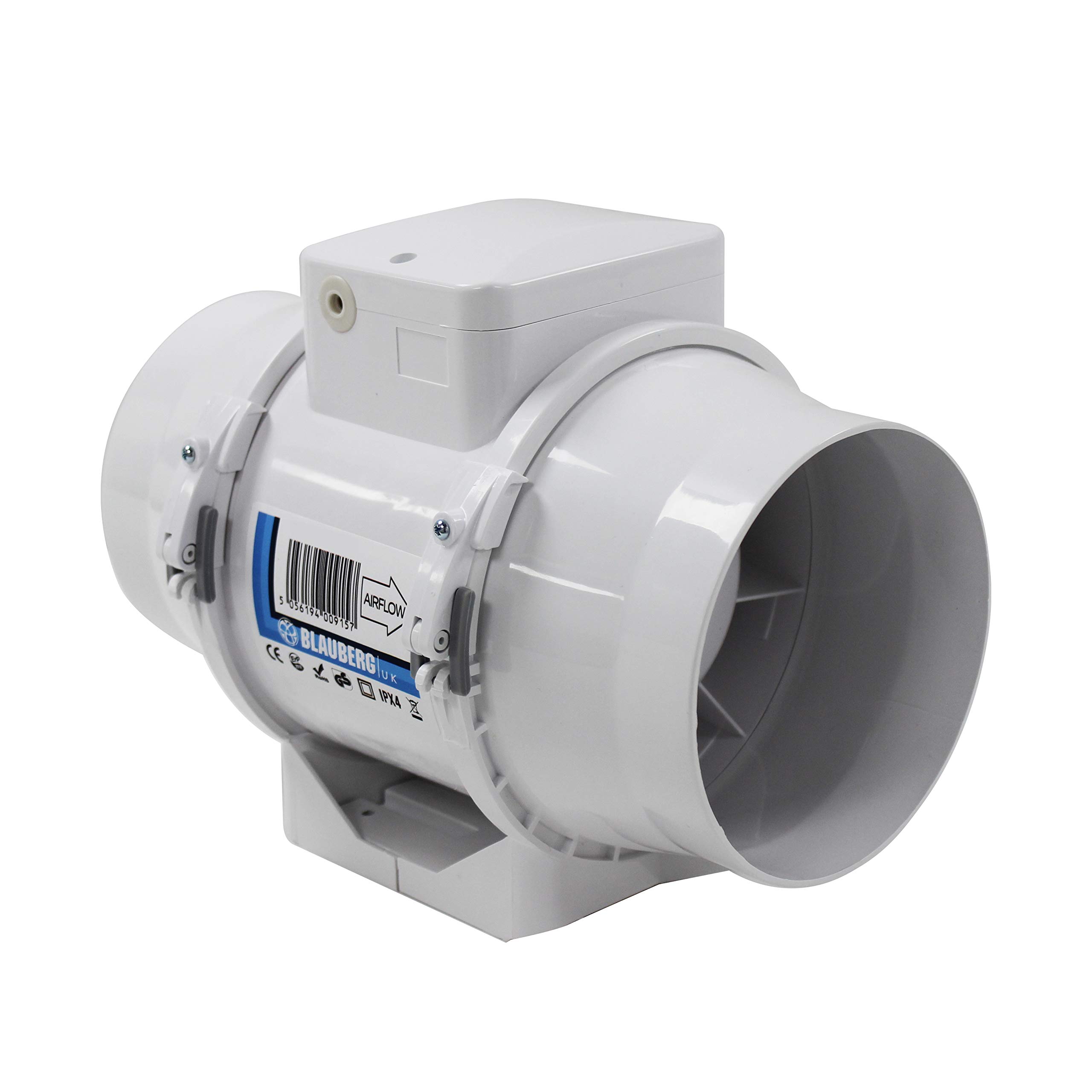 4 inch Loft Mounted Inline Shower Ceiling 100mm in Line Bathroom