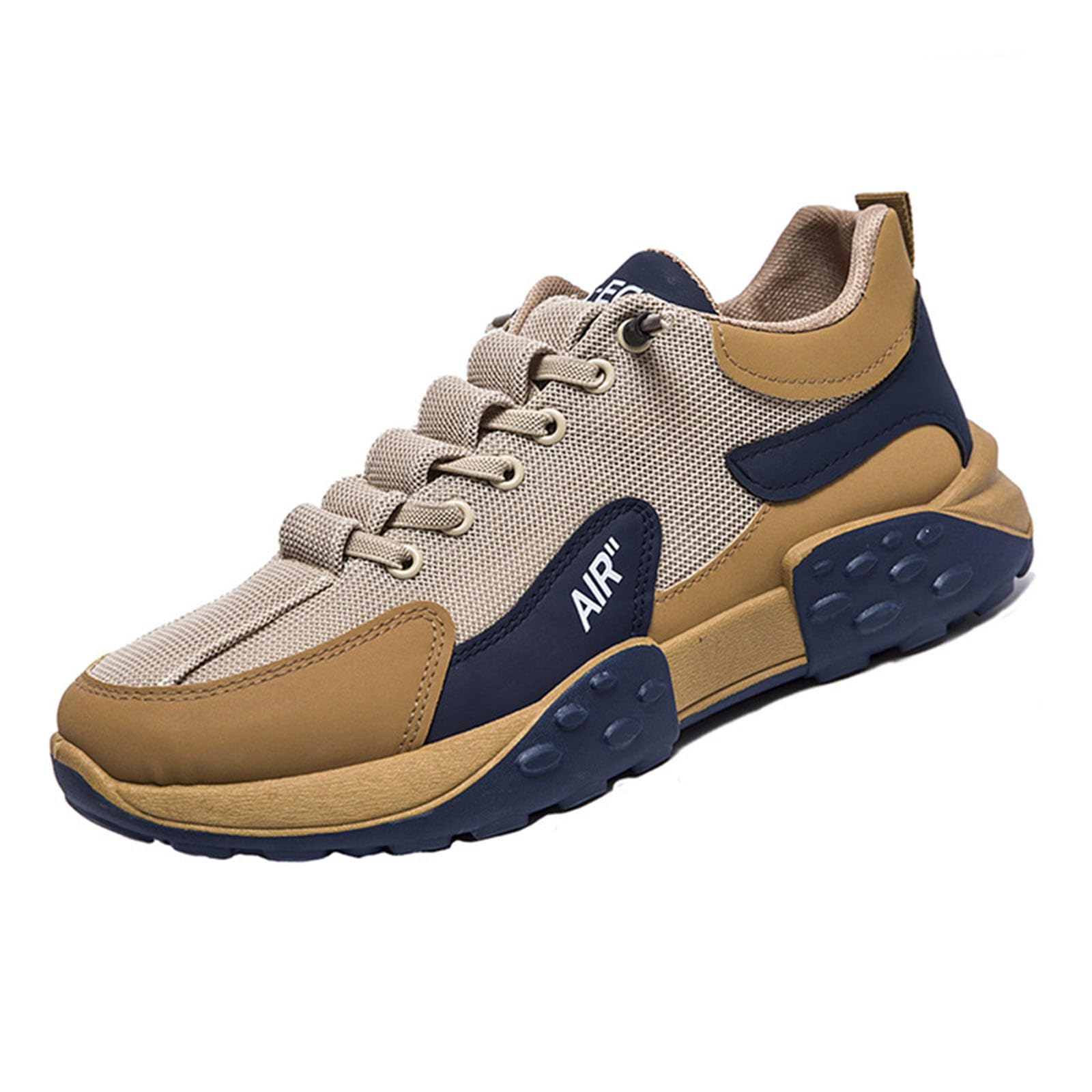 CheulingMen's Trainers Fashion Platform Shoes Mens Mesh Sneakers Lightweight Breathable Non Slip Gym Sneakers Comfortable Casual Shoes