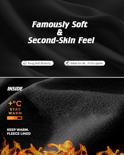 Miniatura 5 de CL convallaria Long Johns - Ropa interior térmica para hombre, forro polar suave, capa base para clima frío, conjunto de regalo