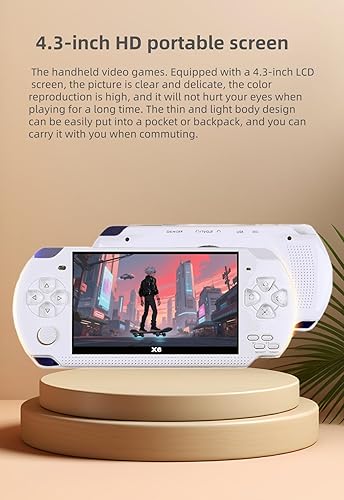 Miniatura 3 de Consola de juegos portátil retro de 4.3 pulgadas, juegos clásicos integrados, reproductor de videojuegos portátil con conexión de TV, soporta