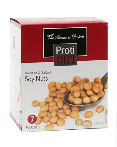 Protidiet - Nueces de soja tostadas y saladas, 7 bolsas de 9.1 onzas