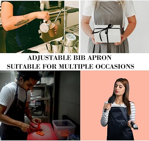 Miniatura 6 de JNIAP Delantal para profesor de arte, diseño de letras, con bolsillos, para pintores de artistas, regalo para amantes del arte