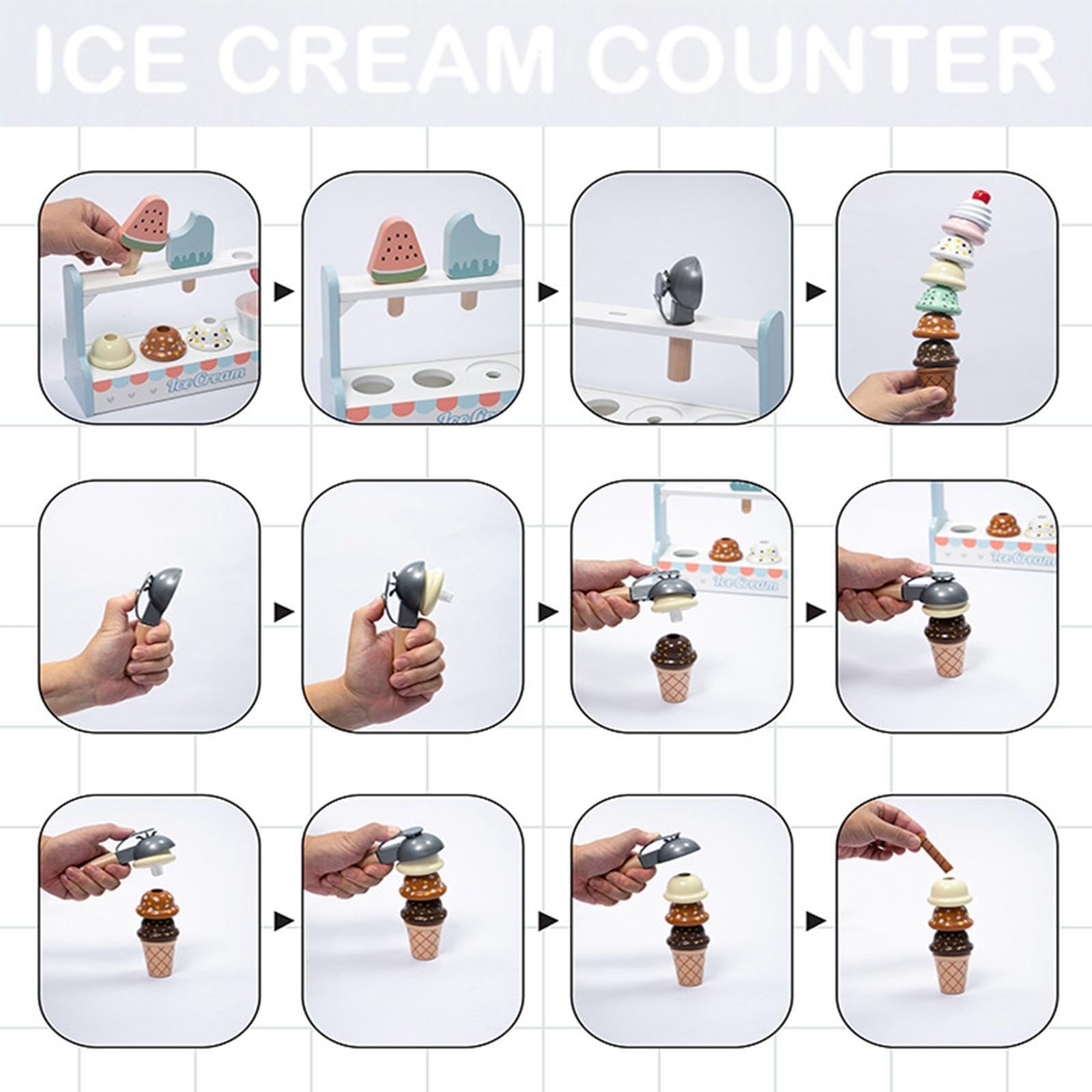 Juego de rol de Comida con Helado de para , 23 Piezas de