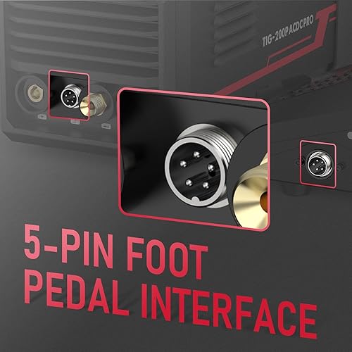 Miniatura 7 de YESWELDER - Soldador TIG-205DS HF TIGStickArc de 205 amperios, 110 y 220 V de doble voltaje, TIG con pedal de pie