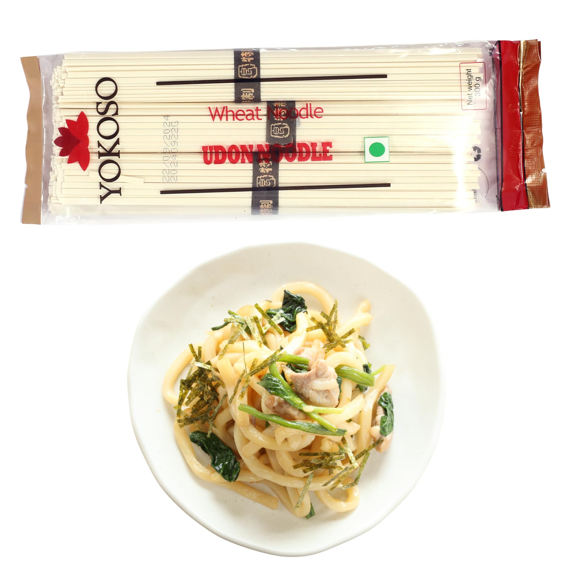Yokoso Japanese Udon Noodles, Pack of 2, White, 10.58 oz ℮ 300 g 2