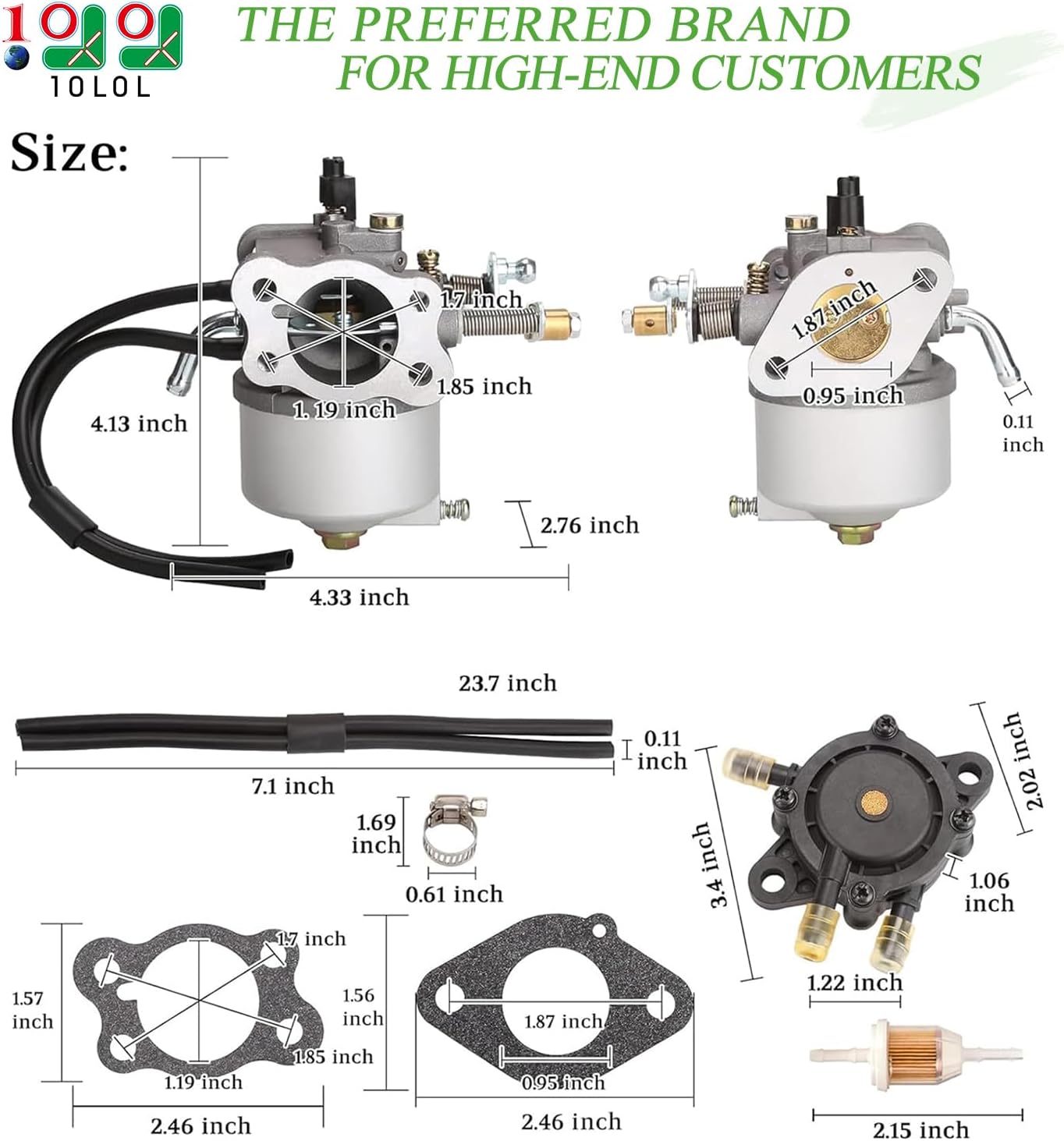 Detailní view of the 10L0L carburetor