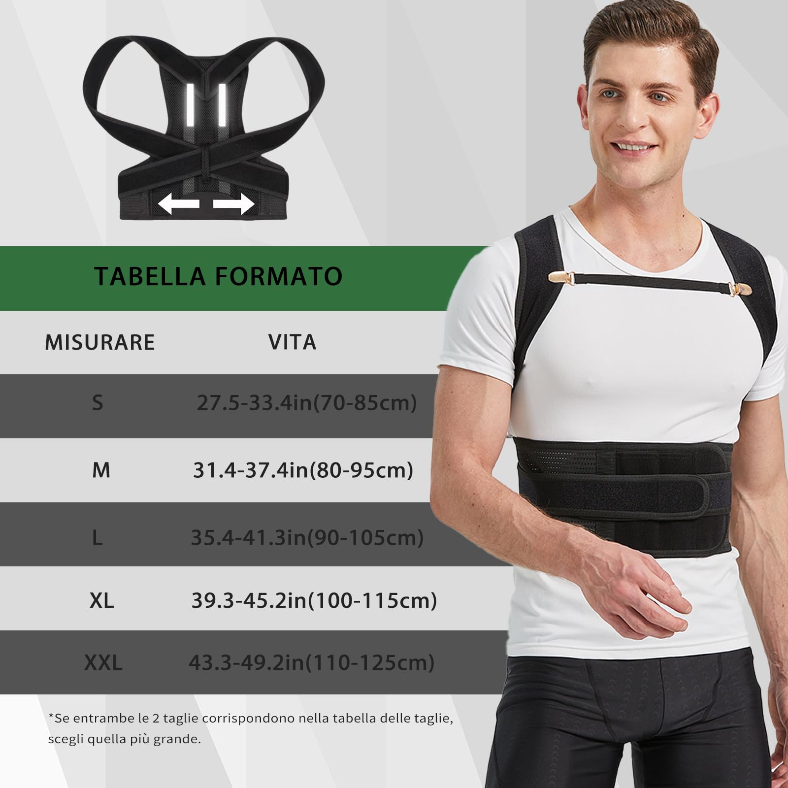 BraceTop Faja postural de hombros y espalda, espalda recta