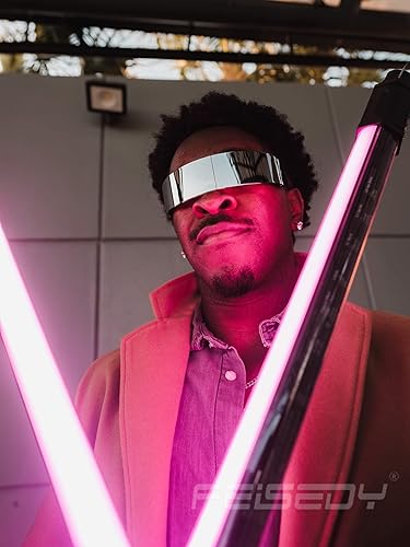 Miniatura 3 de FEISEDY Gafas de sol con visera cibernética futurista de los años 80 para hombres y mujeres, estilo punk, Cosplay B2740