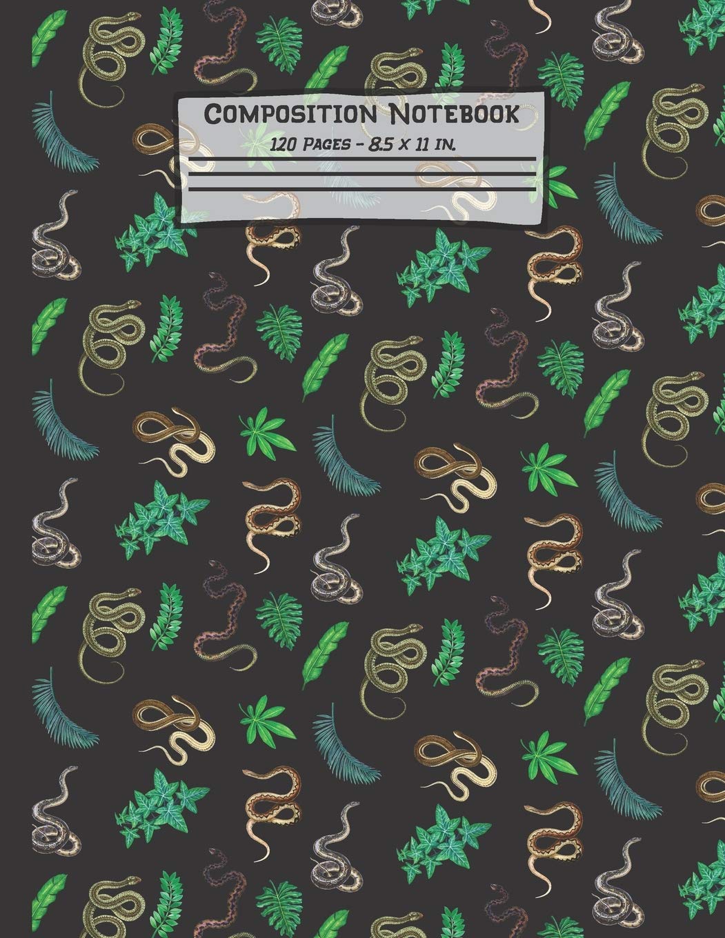 Creabooks PublishingsSnakes Composition Notebook: Snake Gifts: Paperback Blank Wide Ruled Lined Paper Journal for School: 8.5" x 11"