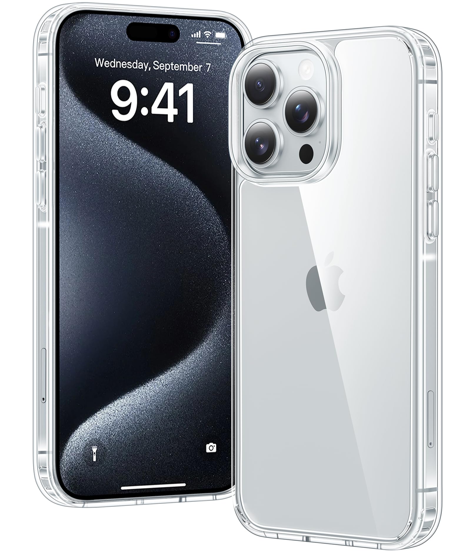 Clear Case for iPhone 15, Ultra Thin, Shockproof TPU Cover, Anti-Yellowing, Crystal Clear, Phone Case for Apple iPhone 15 - Clear — view 542