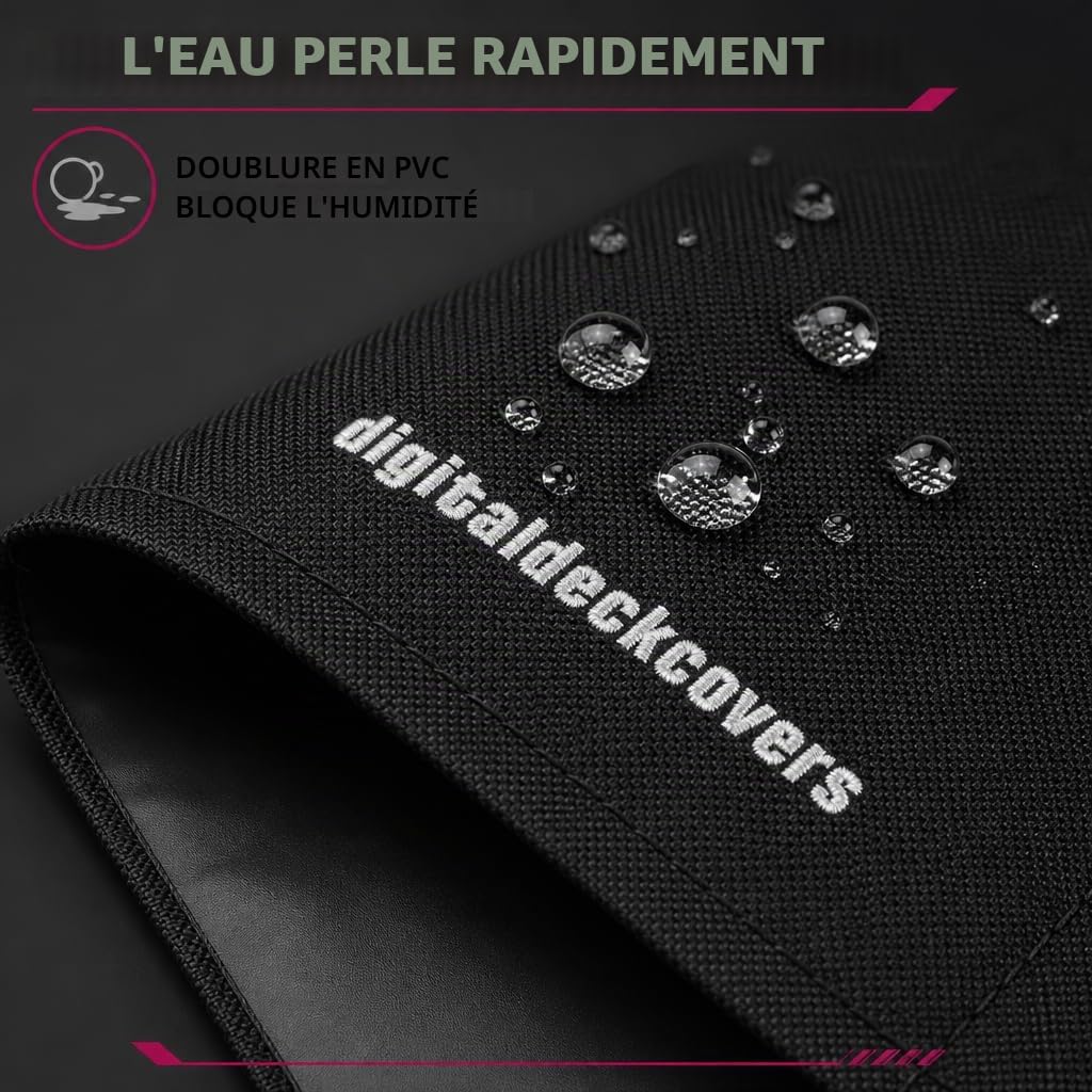 TECHNICS Housse anti-poussière pour platine vinyle SL-1200/SL-1210 & Pioneer PLX-1000 [Résistant à l'eau, antistatique, tissu de qualité supérieure] par DigitalDeckCovers