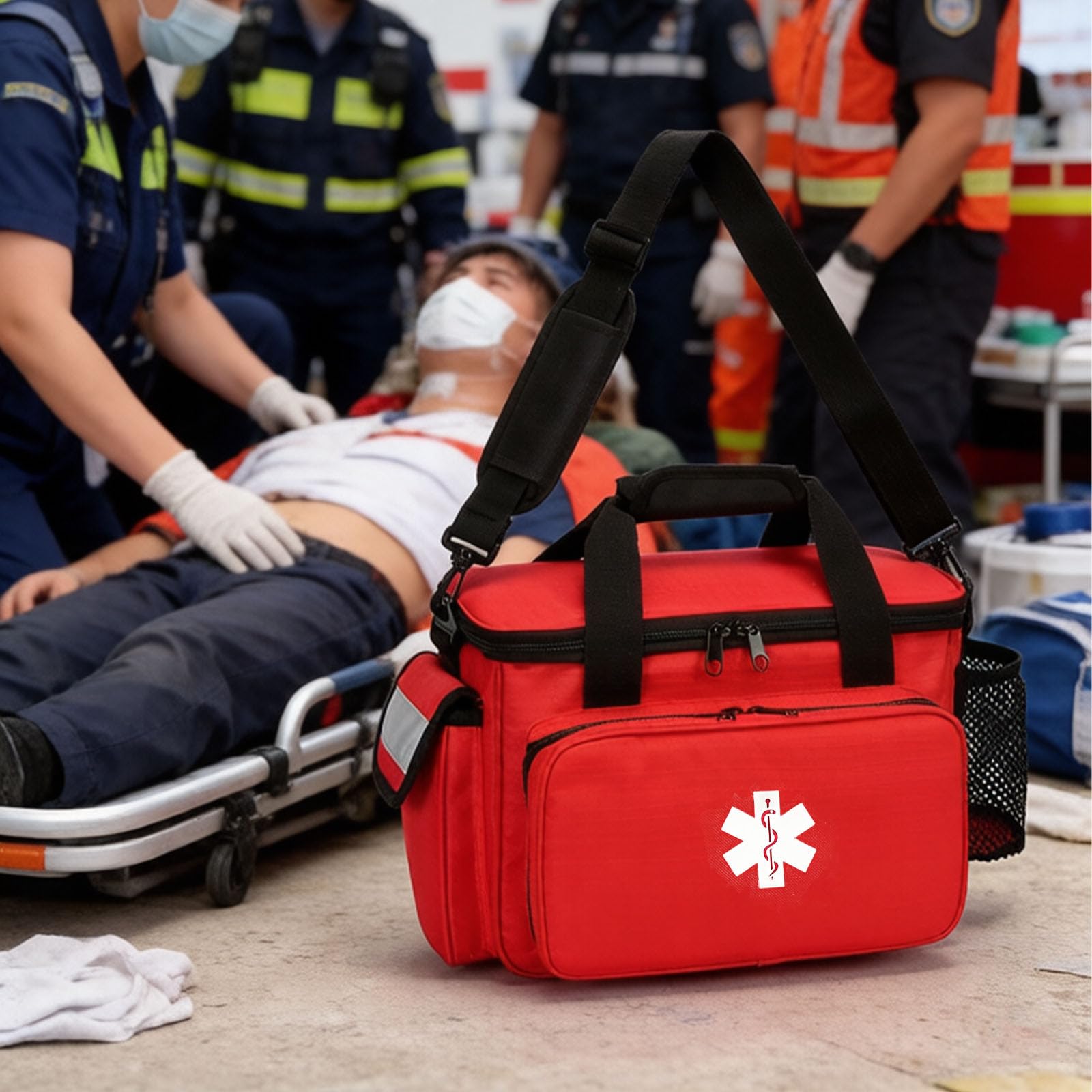 Borsa di pronto soccorso di emergenza, kit di emergenza ben organizzato, kit di pronto soccorso traumatico di sopravvivenza per casa, viaggi, campeggio, auto, aziende e dormitorio