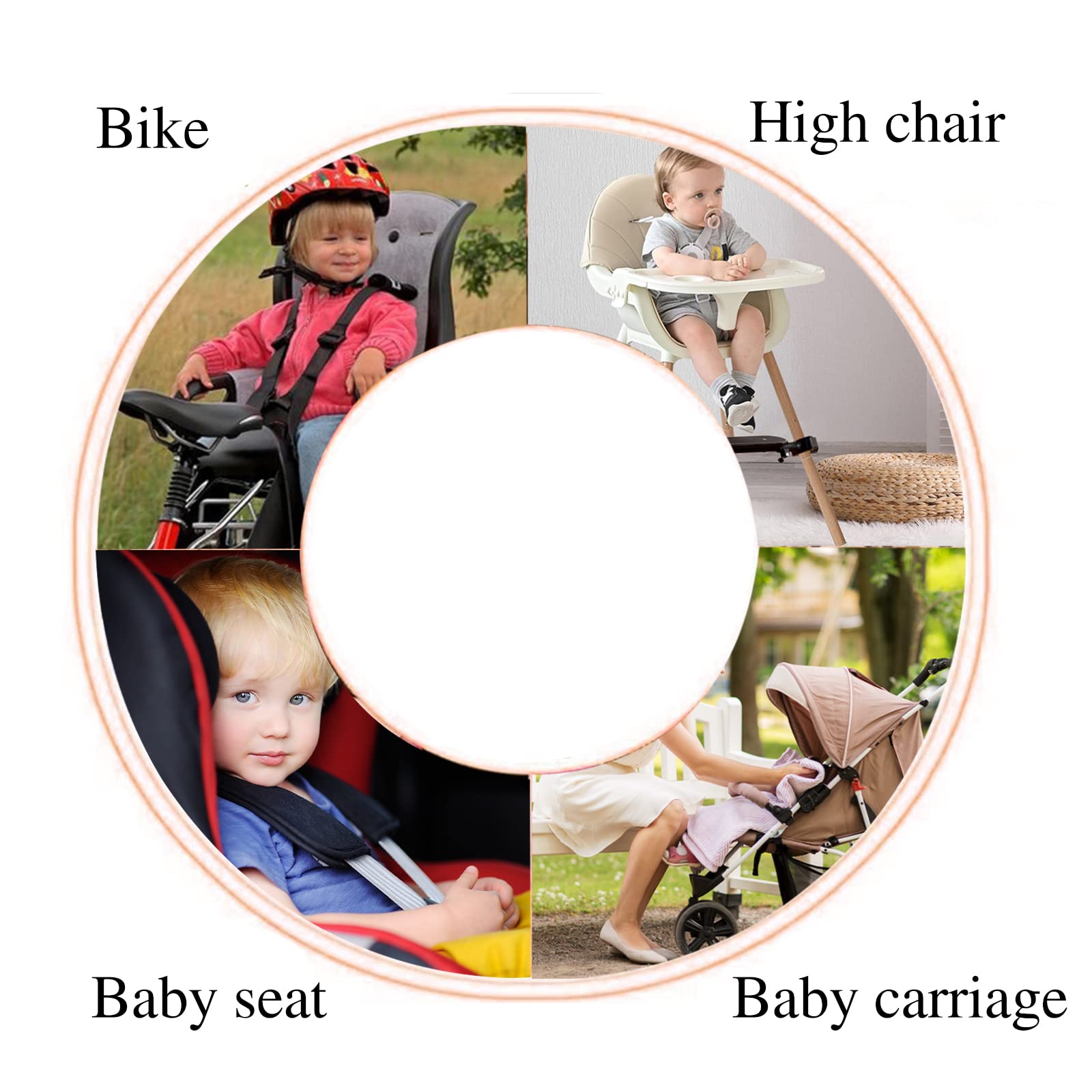 Imbracatura Bambini,Cintura Sicurezza Bambini,Cintura Sicurezza Passeggino,5 Punti Imbracatura Passeggino,Cintura Sicurezza Regolabile,per Seggiolino Auto,Carrozzina e Seggiolone