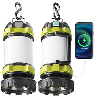 Alpswolf 2Pack Camping Lantern, Rechargeable Flashlight & Emergency Light