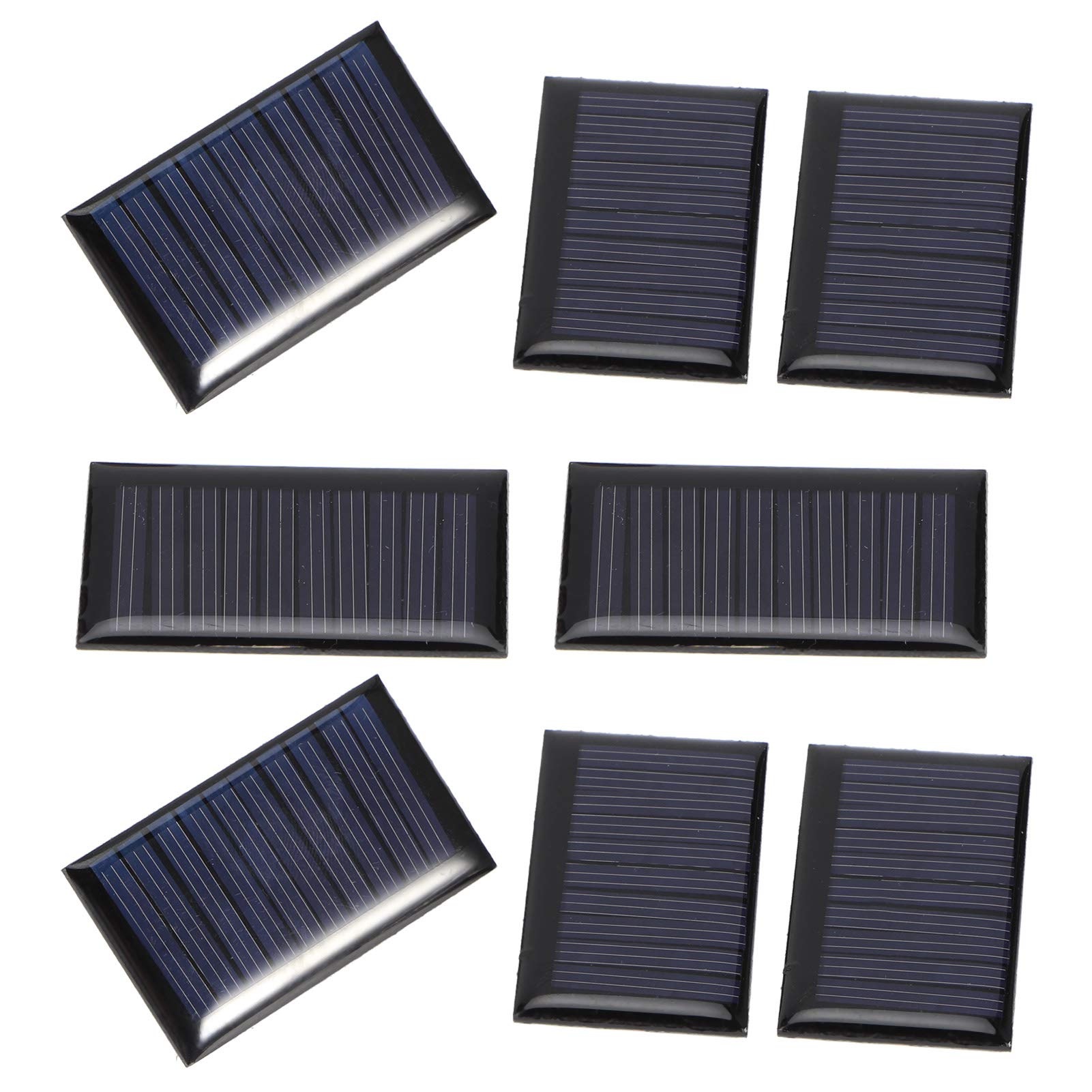Mini Pannello Solare, 8PCS 30MA 5V Mini Celle solari Pannelli Piastra epossidica Solare Fai-da-Te Materiali per Giocattoli elettrici Caricabatterie per Celle fotovoltaiche