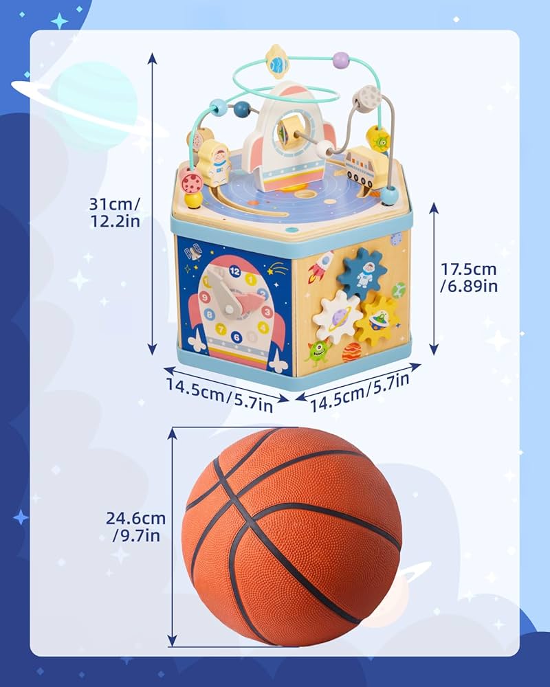 Amazon.com: Gleamkid Large Wooden Space Activity Cube Toys, 9-in-1 Amazon.com: Gleamkid Large Wooden Space Activity Cube Toys, 9-in-1