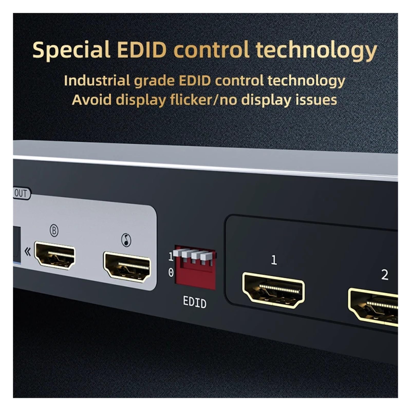 4K 60Hz Matrix 4x2 Video Switch Splitter 4 in 2 out con convertitore Ottico da 3,5 mm per Lo Streaming di Giochi e la Registrazione Multi-Sorgente