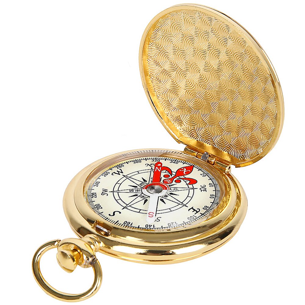 ydfagak Compass Premium Portable Pocket Watch Flip-Open Compass Camping Hiking Compass Outdoor Navigation Tools