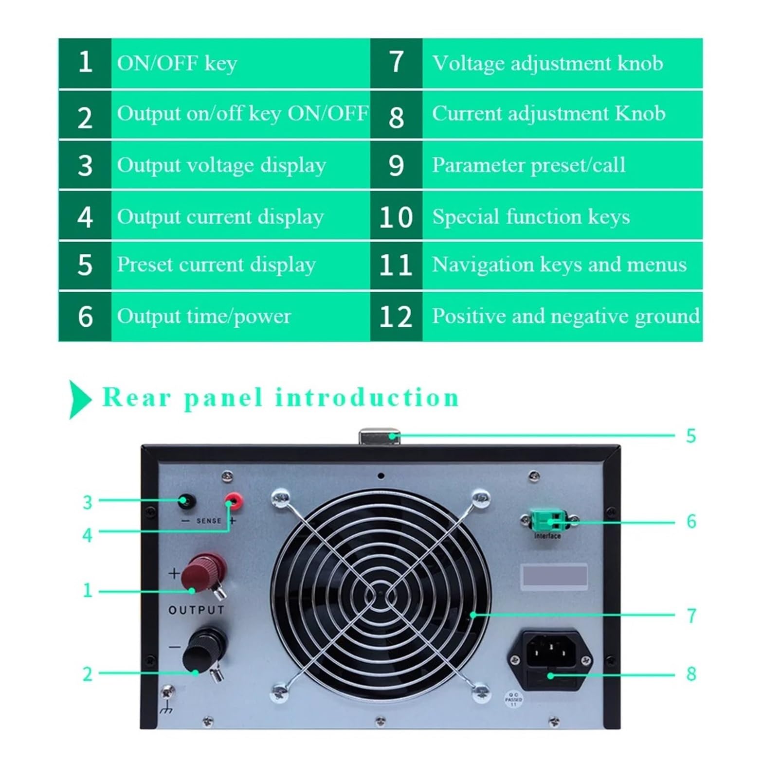 Fuente de alimentación CC programable de 220 V, 10 A, 2200 W, con Voltaje Constante Ajustable y Corriente Constante, programable(110V,100V 10A)
