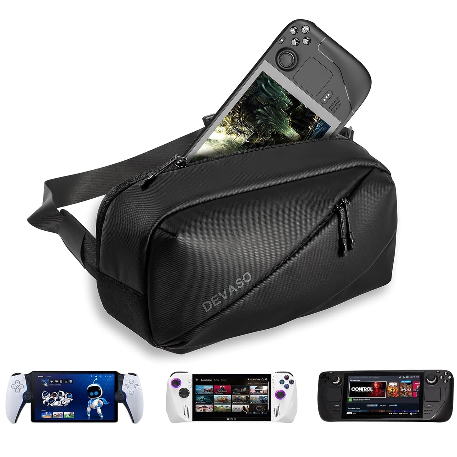Carrying Case for ASUS ROG Ally X – Multi-Pocket Storage Bag for 2024 ASUS ROG Ally X, Dock Station, and Accessories, Travel-Ready Everyday Carry Bag
