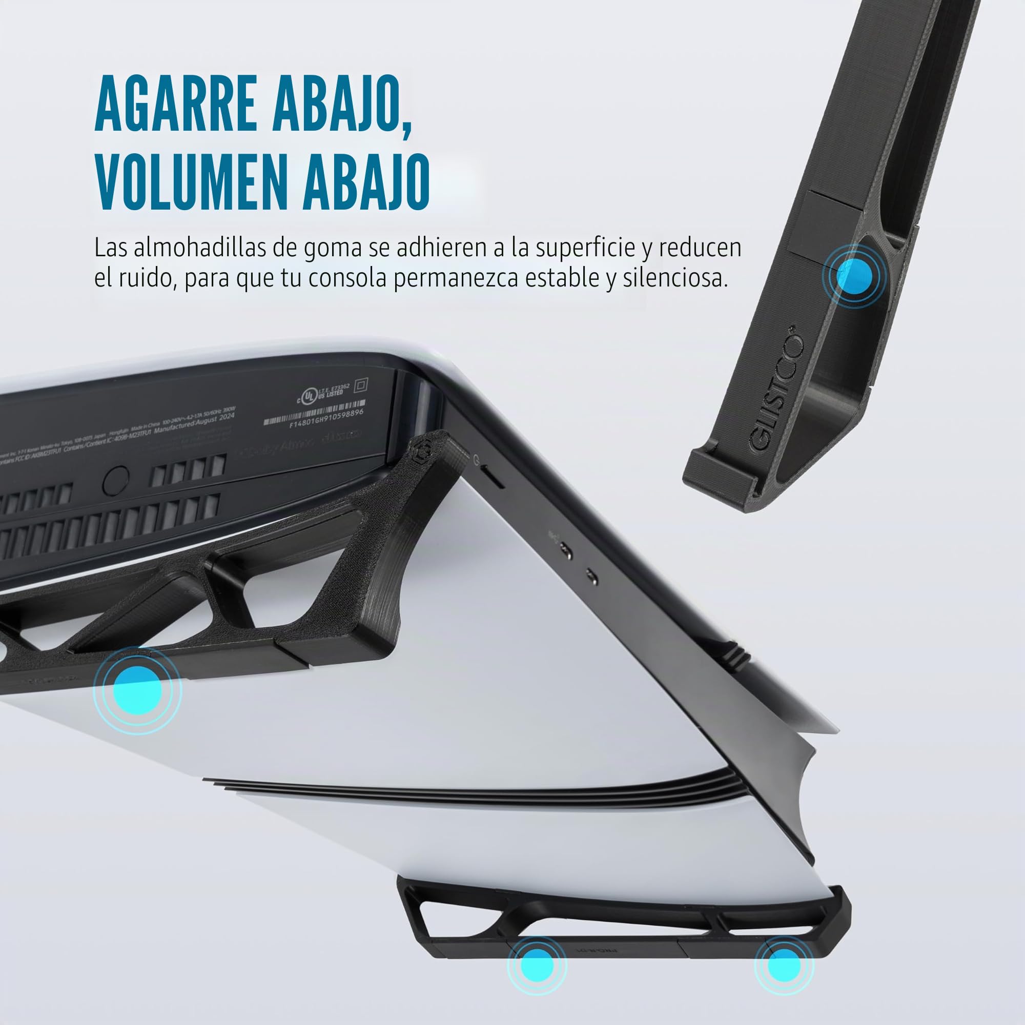 Glistco Patines - Soporte horizontal para PS5 Pro compatible con Disc & Digital Edition [PlayStation_5] (negro)