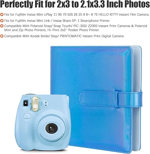 Miniatura 7 de Álbum de fotos de 256 bolsillos para cámara instantánea Fujifilm Instax Mini 11 90 70 9 8+ 8 LiPlay, cámara instantánea Polaroid Snap SnapTouch