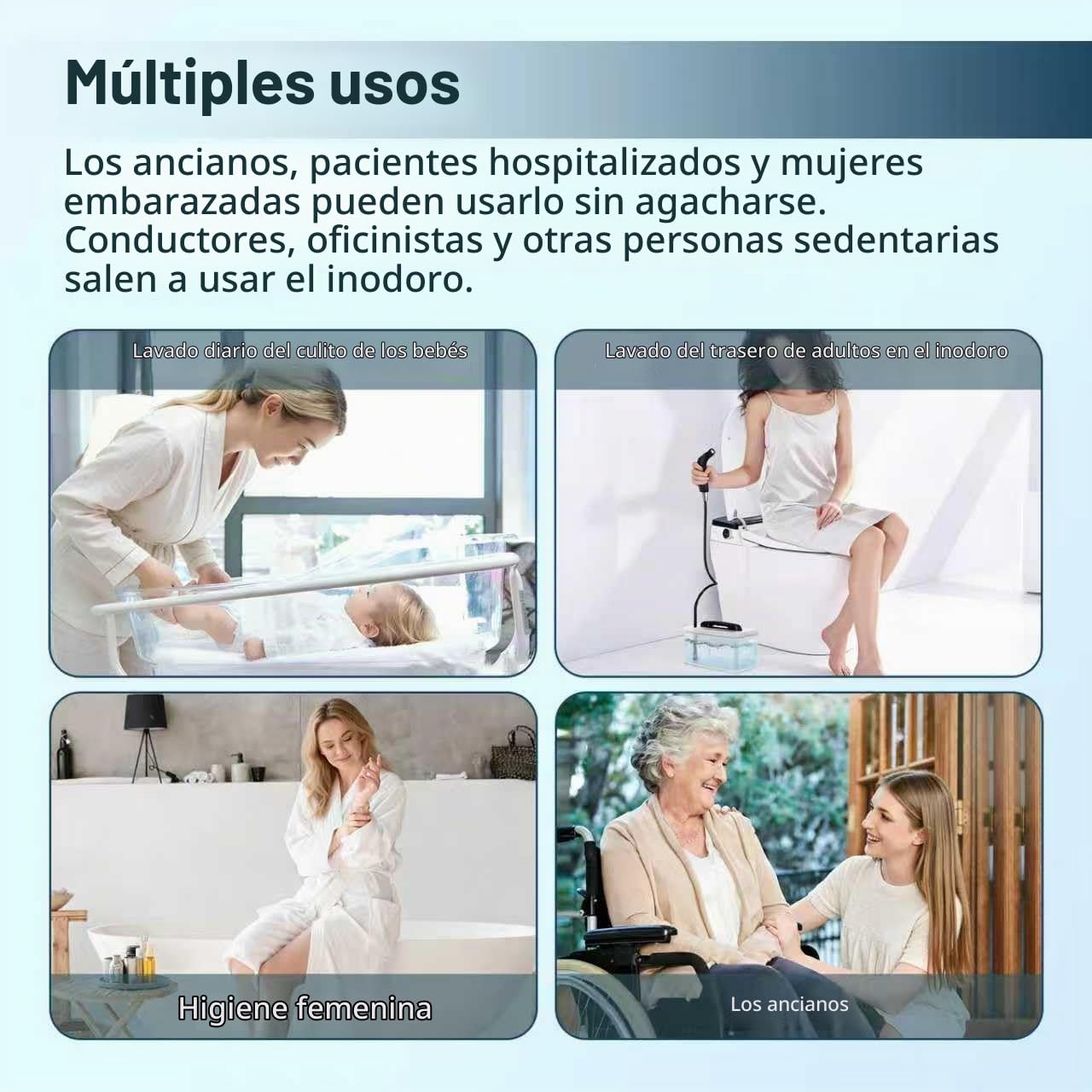 COSWE Bidé portátil de viaje eléctrico recargable de mano personal pulverizador de bidé para limpieza higiénica para inodoro con contenedor de agua de 2.3 litros (Negro), LIUW_JP2201