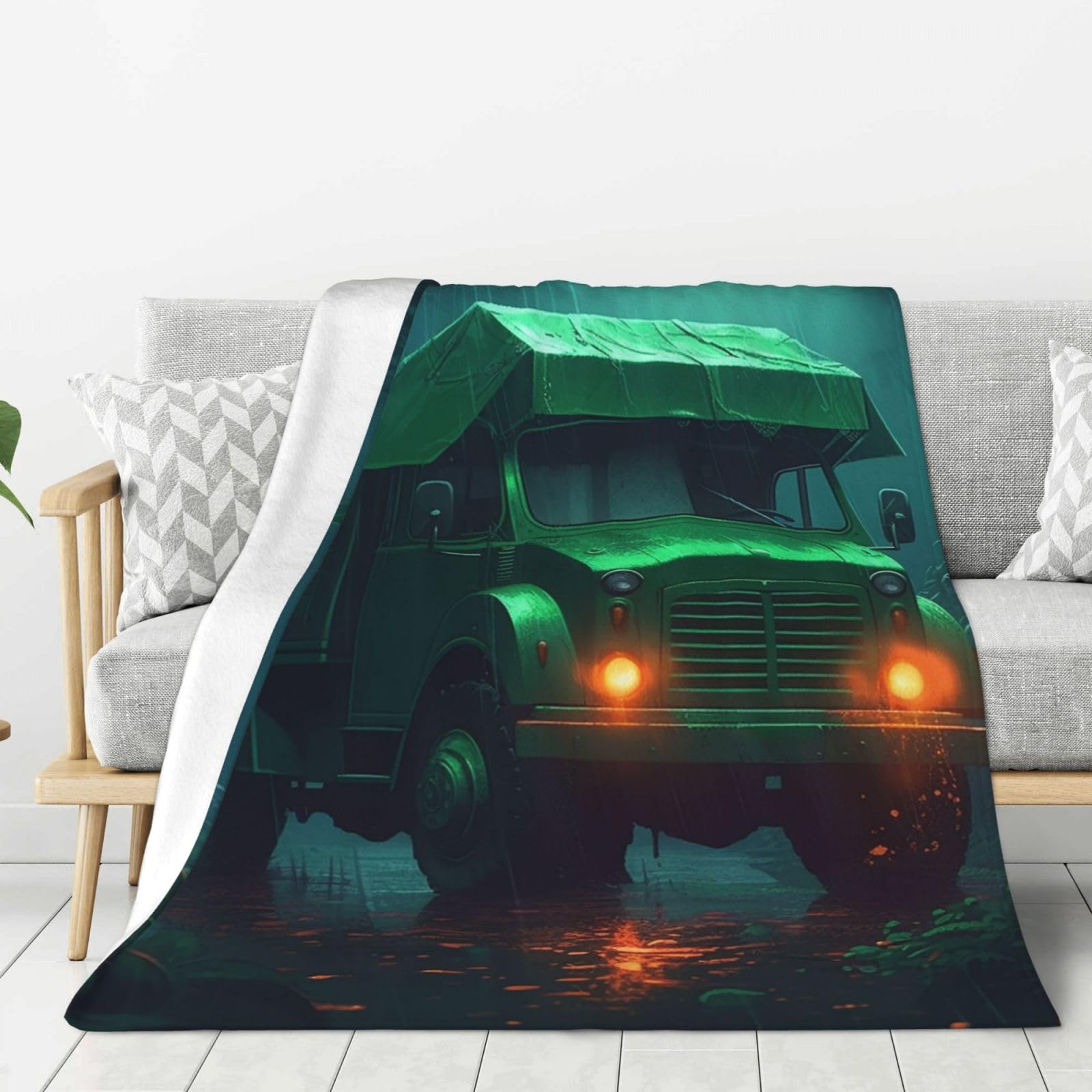 Couverture en flanelle 127x101 cm plaid doux pour lit et canapé