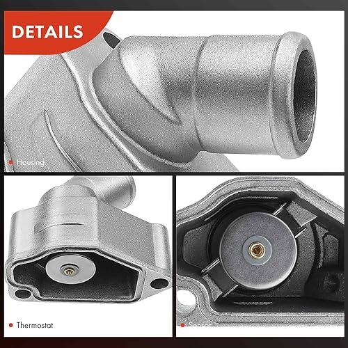 Miniatura 7 de A-Premium Conjunto de carcasa de termostato con sello compatible con Chevrolet Optra 2004-2007 Suzuki Forenza Reno Daewoo Leganza Nubira Isuzu Amigo