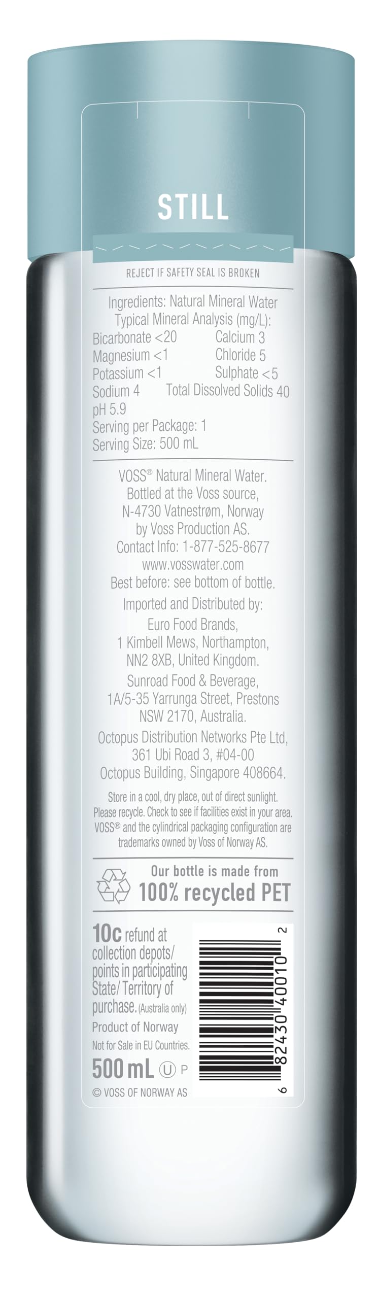 Voss Water Still 500 ml naturalna woda mineralna opakowanie 24 szt.