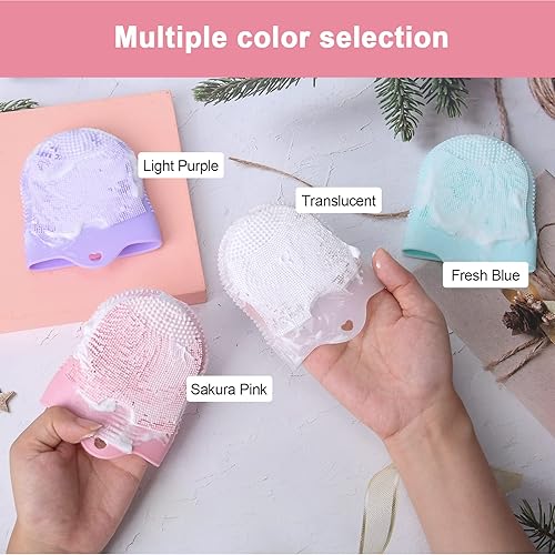 Miniatura 4 de Cepillo de limpieza  Cepillos faciales de silicona para limpieza y exfoliación Guantes de masaje corporal, limpiador facial, almohadilla de lavado