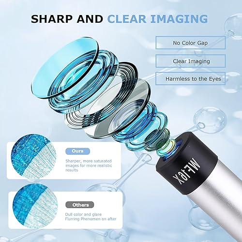 Miniatura 3 de Microscopio para adultos y niños, 40X-2000X Microscopio compuesto de alta potencia para estudiantes, laboratorio escolar y escuela en casa, equipado