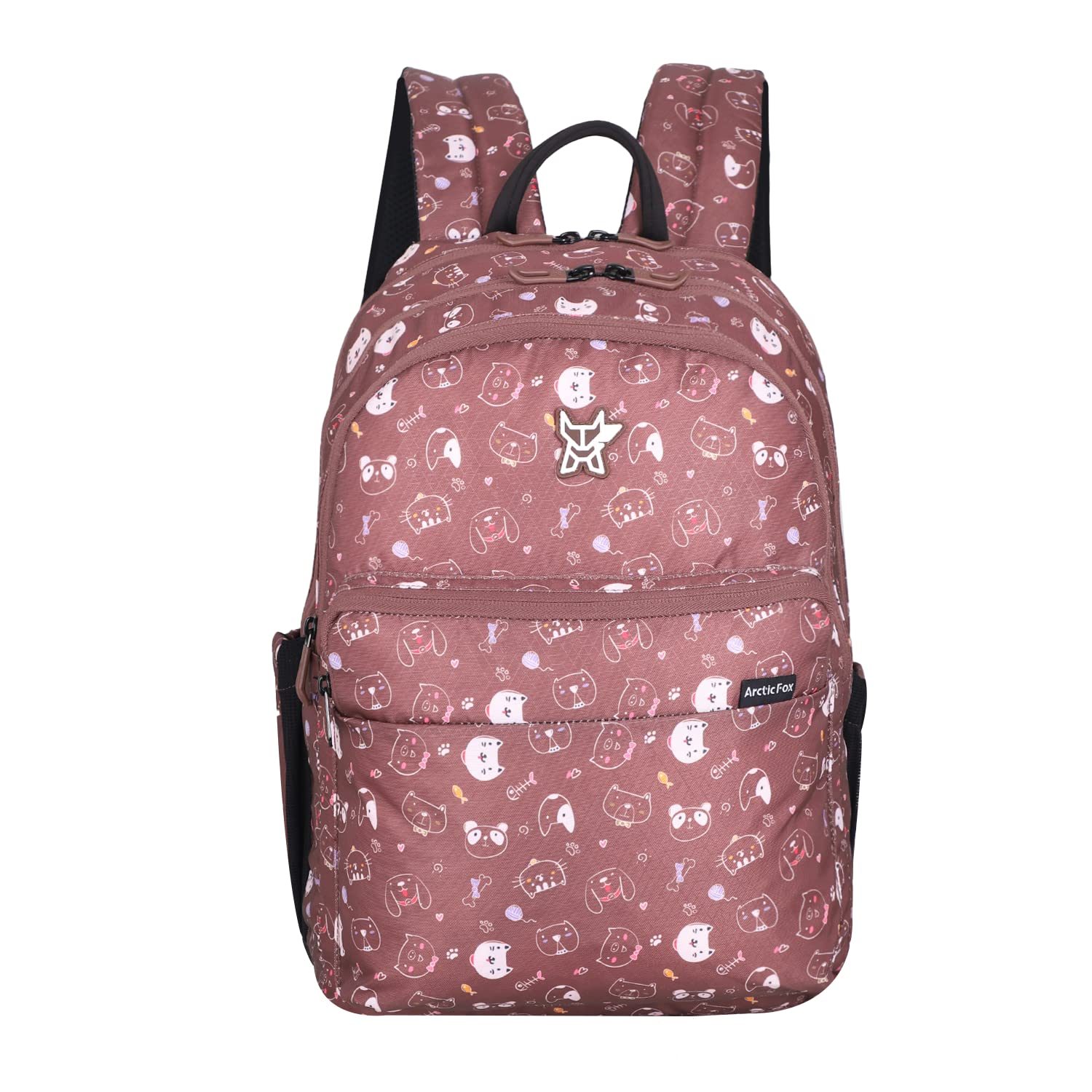 Arctic Fox Kitty Dark Denim School Backpack for Boys and Girls