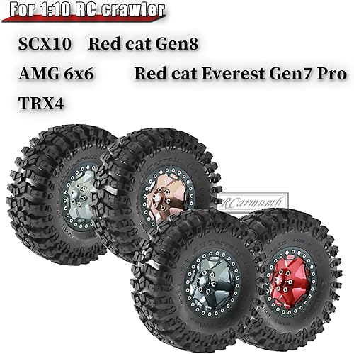 Miniatura 2 de Rcarmumb Beadlock - Llantas y llantas de 2.2 pulgadas para Axial SCX10 Capra Traxxas AMG 6x6TRX4Redcat Gen8 Redcat Everest Gen7 Pro RC Scale Crawler