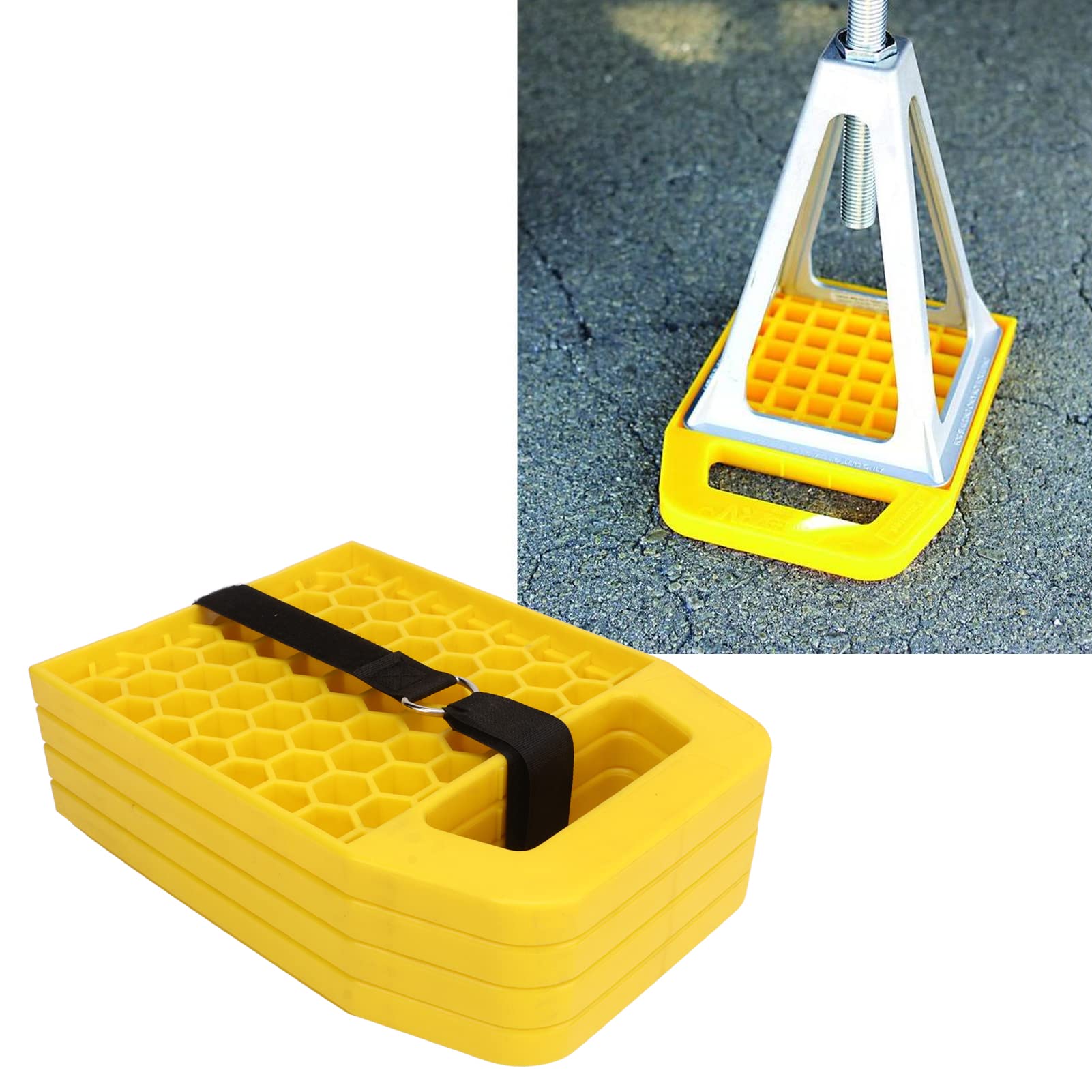 Jack Block Rope Rv Stabilizer Blocks Set Of 4 RV Jack Pads - Anti-Slip Leveling Blocks ...