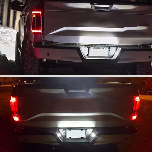 Miniatura 6 de NDRUSH - Lámpara LED para placa de matrícula compatible con Ford F150 2015 a 2020, 2017 2018 2019 2020 F150 Raptor, 6000K blanco, paquete de 2