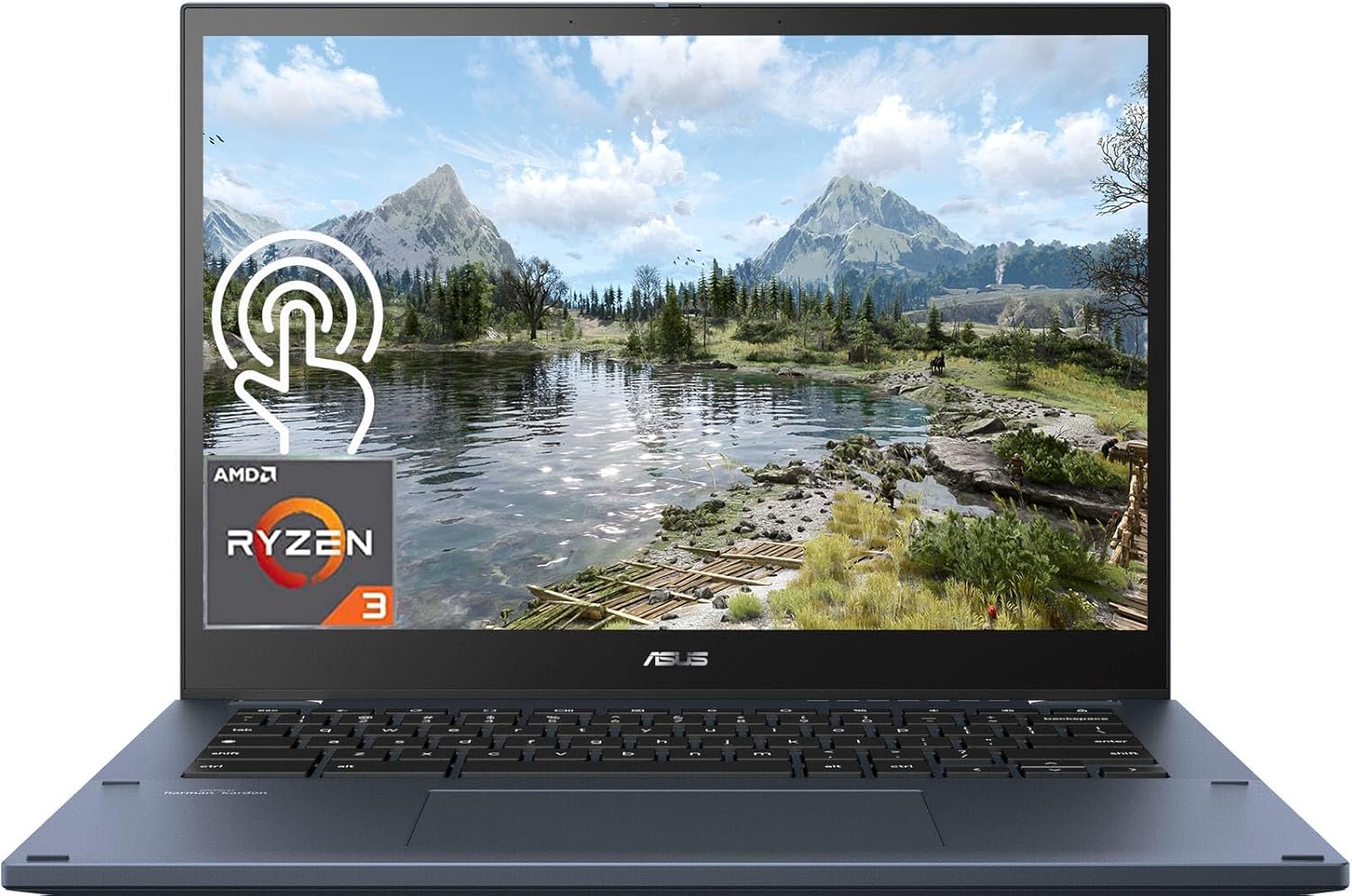 ASUS 2023 Newest Chromebook 2-in-1 Laptop, 14 Inch WUXGA Touchscreen Display, AMD Ryzen 3 7320C Processor, 8GB DDR5 RAM, 128GB SSD, AMD Radeon Graphics, WiFi 6, Bluetooth, HDMI, Chrome OS